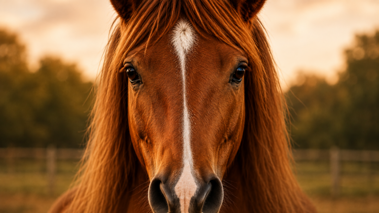 Portrait d’un cheval, illustration du sauvetage d’une quarantaine de chevaux lors de l’incendie du Gros Bessillon à Correns.