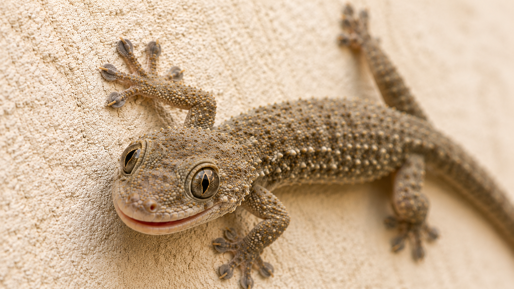 Tarente de Maurétanie sur un mur à Brignoles en Provence Verte.